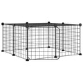 12-Panel Pet Cage with Door Black 35x35 cm Steel