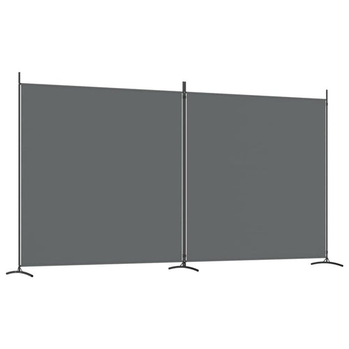 2-Panel Room Divider Anthracite 348x180 cm Fabric