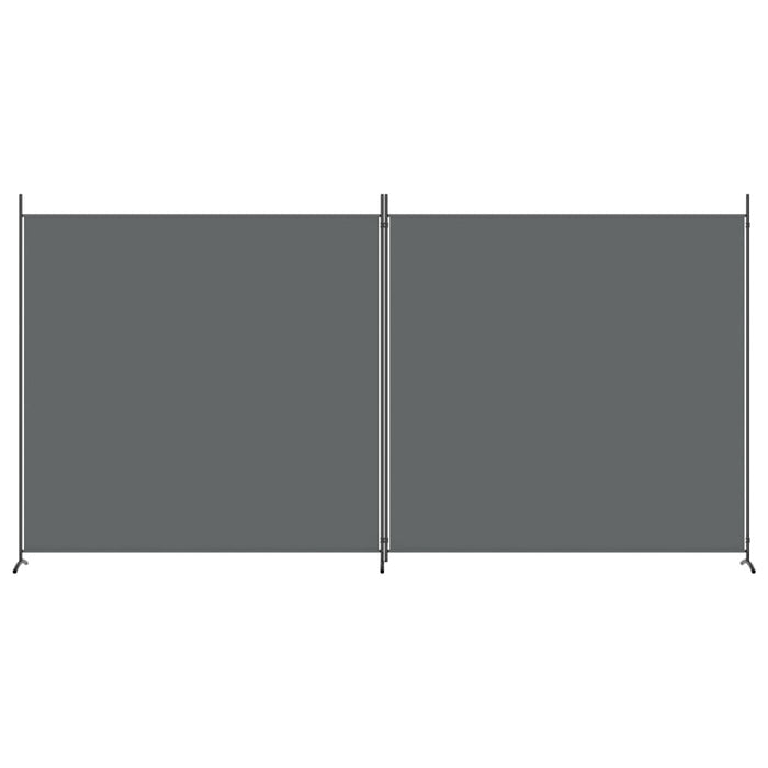 2-Panel Room Divider Anthracite 348x180 cm Fabric