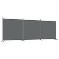 3-Panel Room Divider Anthracite 525x180 cm Fabric
