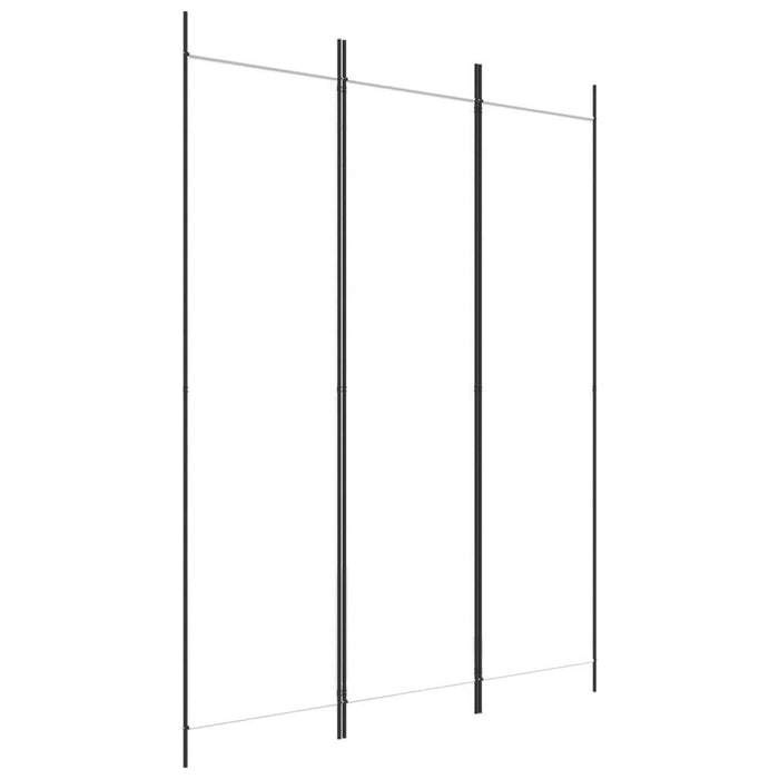 3-Panel Room Divider White 150x200 cm Fabric