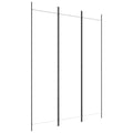 3-Panel Room Divider White 150x200 cm Fabric