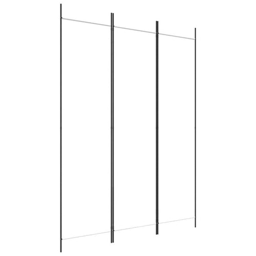 3-Panel Room Divider White 150x200 cm Fabric