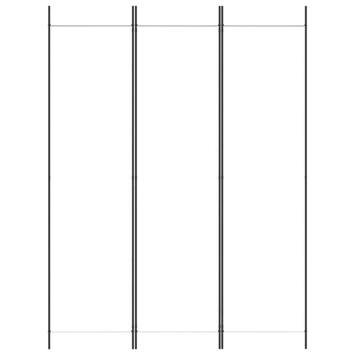 3-Panel Room Divider White 150x200 cm Fabric