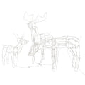3 Piece Christmas Light Display Reindeers 229 LEDs