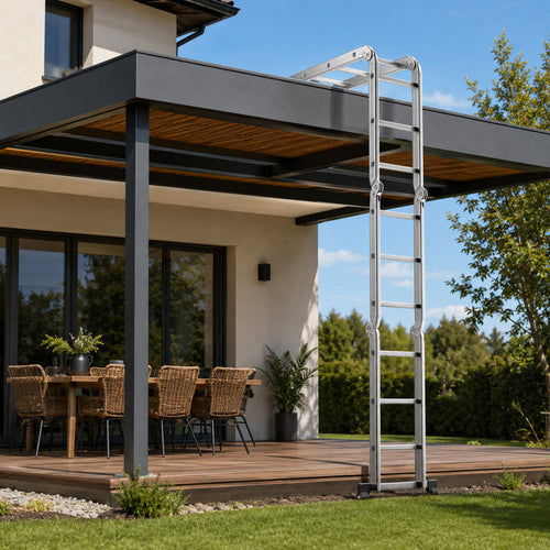 7 in 1 Folding Aluminium Ladder with Anti Skid Pedal Multi Purpose Tool