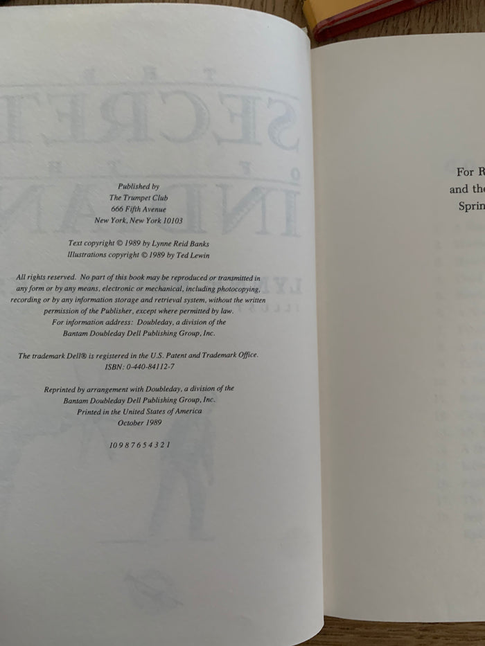 The Secret of the Indian (signed)