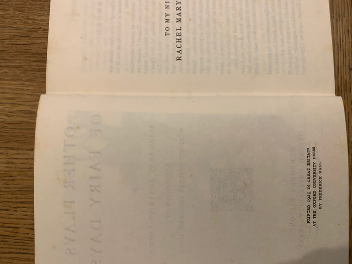 Other Plays of Fairy Days (signed)