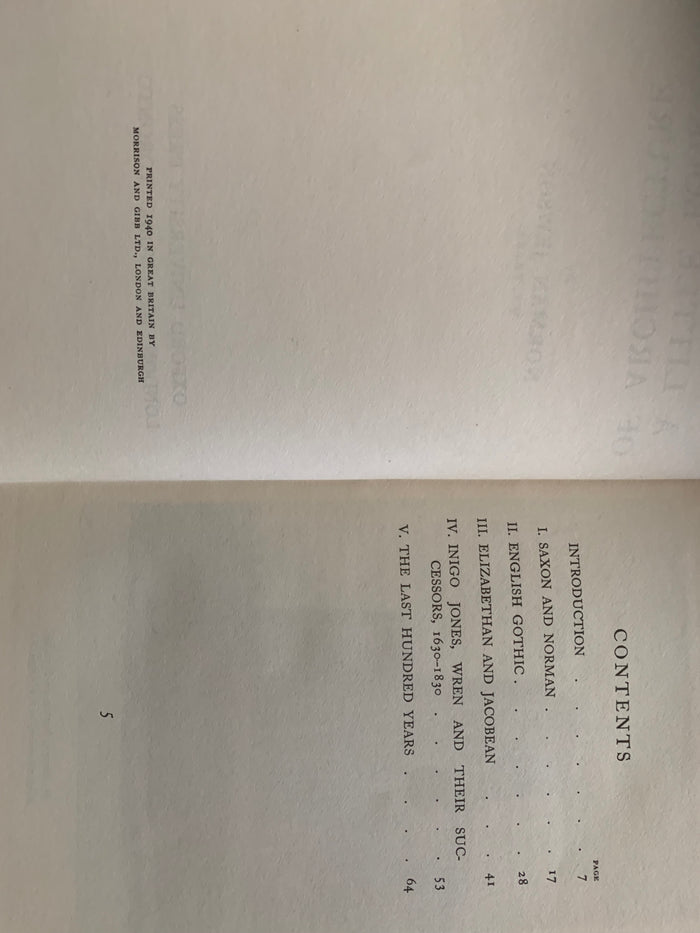 A Little Book of Architecture