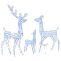 Acrylic Reindeer Family Christmas Decoration 300 LED Blue 8 Effects