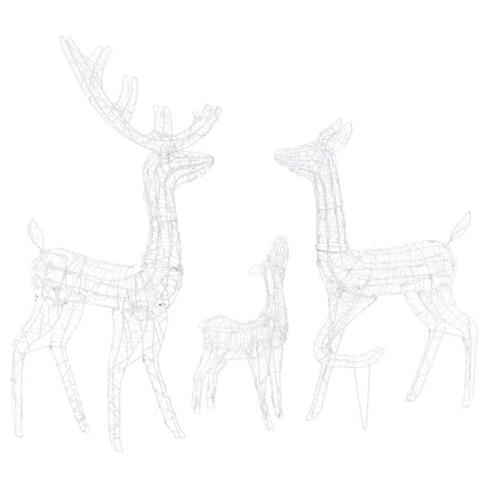 Acrylic Reindeer Family Christmas Decoration 300 LED Blue 8 Effects