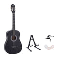 Alpha 38 Inch Classical Acoustic Guitar with Folding Stand Capo String Set