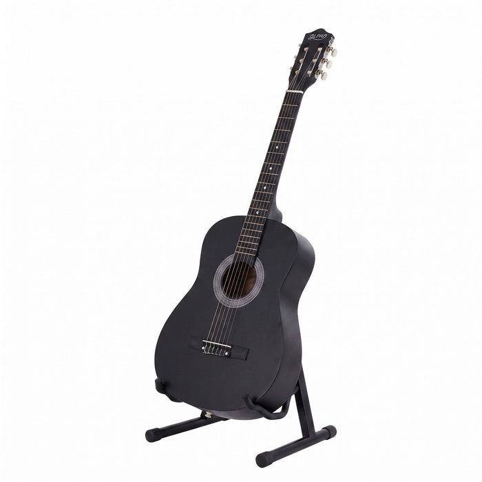 Alpha 38 Inch Classical Acoustic Guitar with Folding Stand Capo String Set