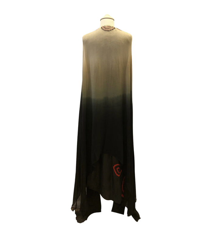 Anamika Khanna Black &amp; Red Cape set