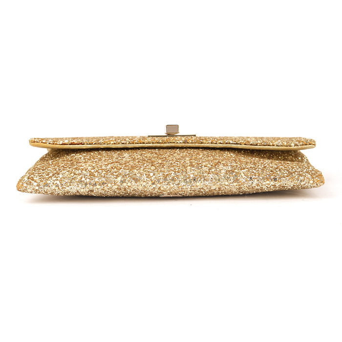 Anya Hindmarch Metallic Gold Glitter Valorie Clutch