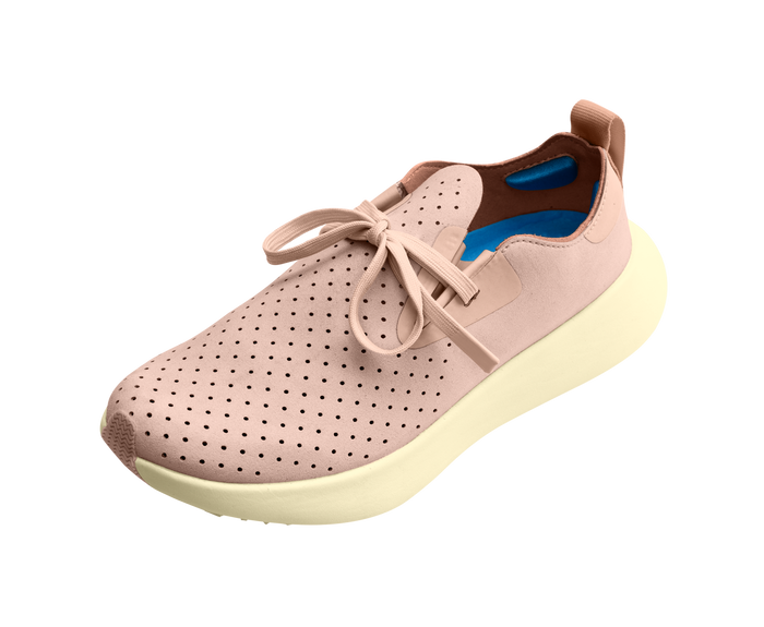 Angled view of a Native Shoes Apollo 10 | Chameleon Pink / Taos Tan Footwear in Chameleon Pink / Taos Tan