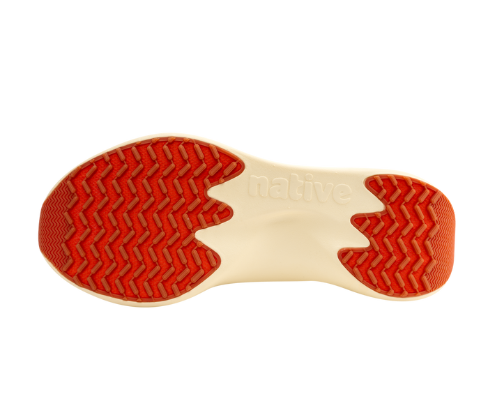 Bottom view of a Native Shoes Apollo 10 | Quicksand Brown / Tapioca Off White Footwear in Quicksand Brown / Tapioca Off White