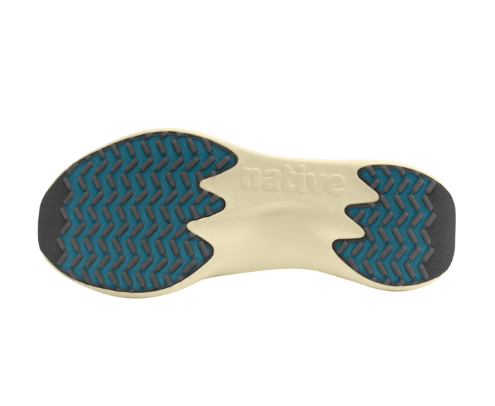 Bottom view of a Native Shoes Apollo 10 | Relax Green / Tapioca Off White Footwear in Relax Green / Tapioca Off White