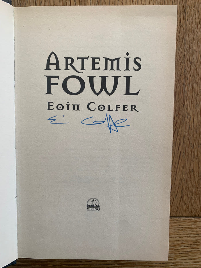 Artemis Fowl  (signed + promotional book mark)