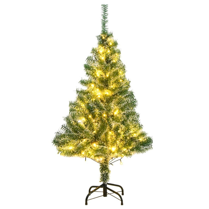 Artificial Christmas Tree 150cm LED Lights Flocked Snow Xmas Decor