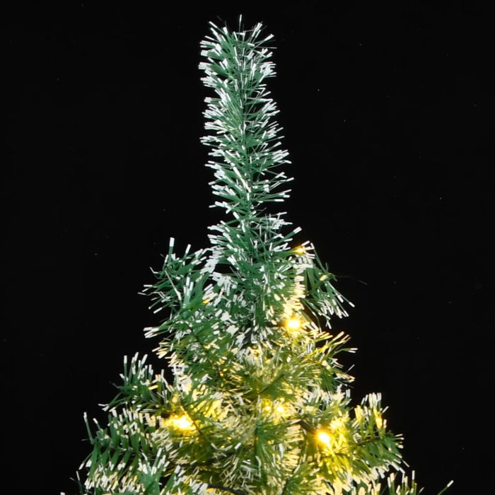 Artificial Christmas Tree 150cm LED Lights Flocked Snow Xmas Decor