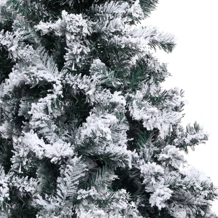 Artificial Christmas Tree Flocked Snow 210cm PVC Stand Indoor Outdoor Xmas Green