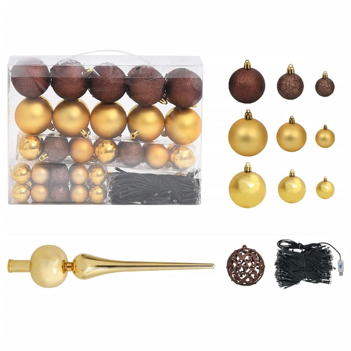 Artificial Christmas Tree LED&Ball Set&Flocked Snow 180cm PVC&PE