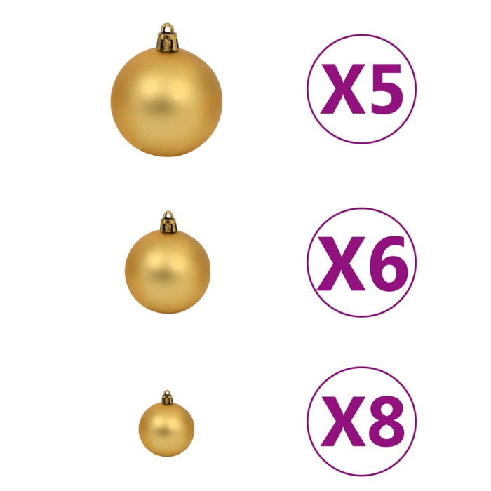 Artificial Christmas Tree LED&Ball Set&Flocked Snow 180cm PVC&PE