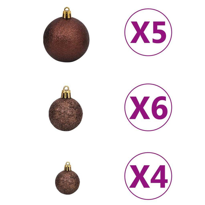Artificial Christmas Tree LED&Ball Set&Flocked Snow 180cm PVC&PE