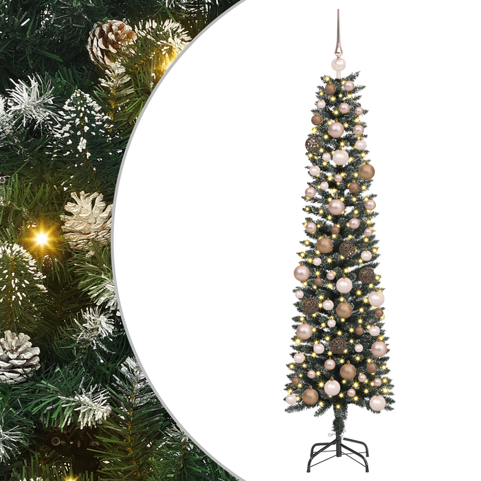 Artificial Christmas Tree with 300 LEDs with Stand Green 180 cm