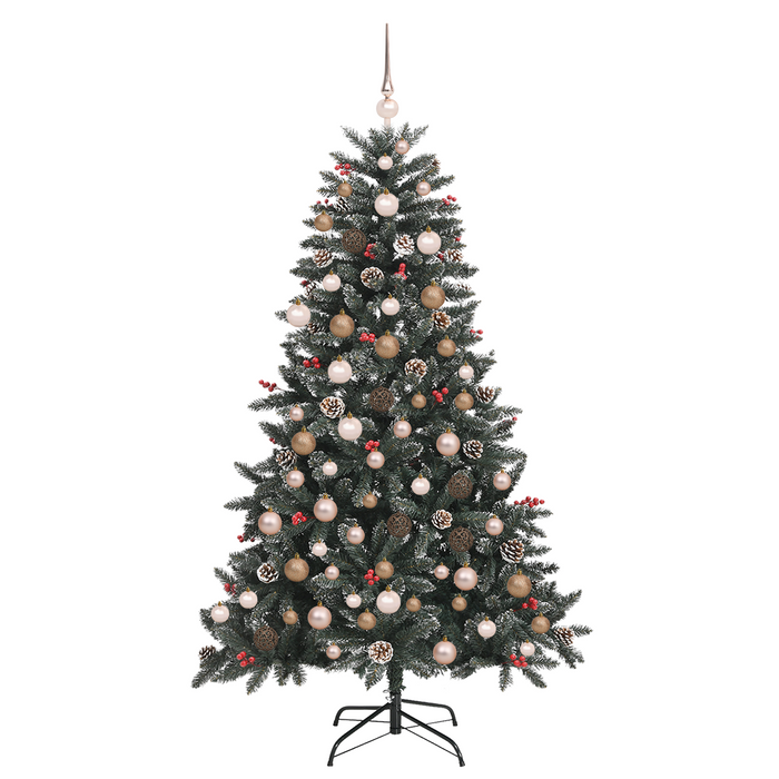 Artificial Christmas Tree with 300 LEDs with Stand Green 180 cm