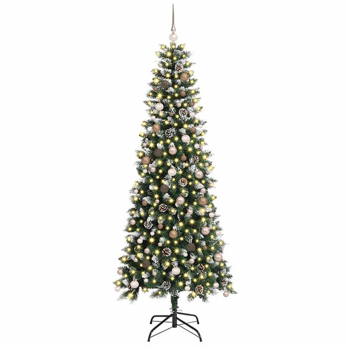 Artificial Christmas Tree with 300 LEDs with Stand Green 240 cm