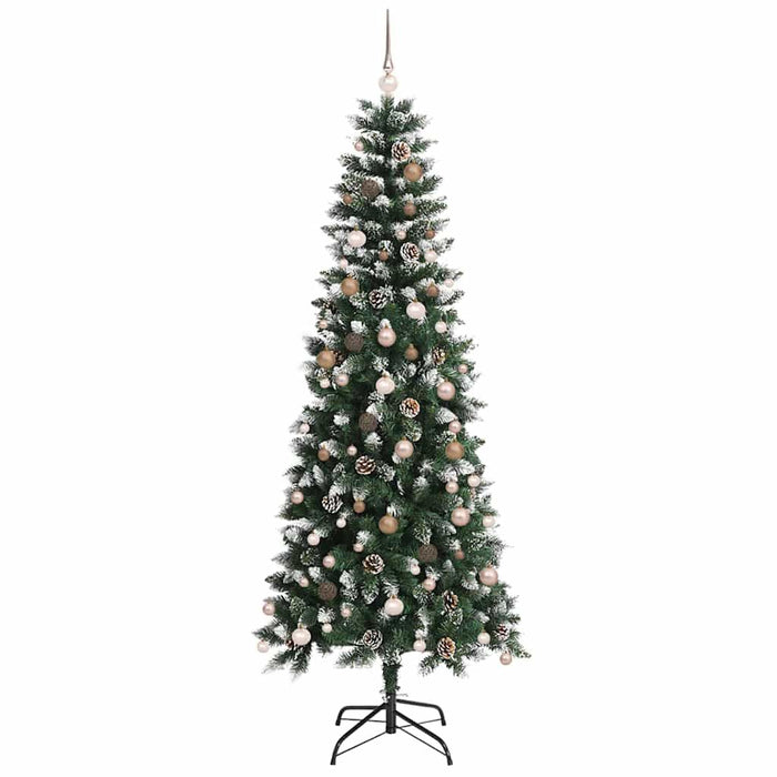 Artificial Christmas Tree with 300 LEDs with Stand Green 240 cm