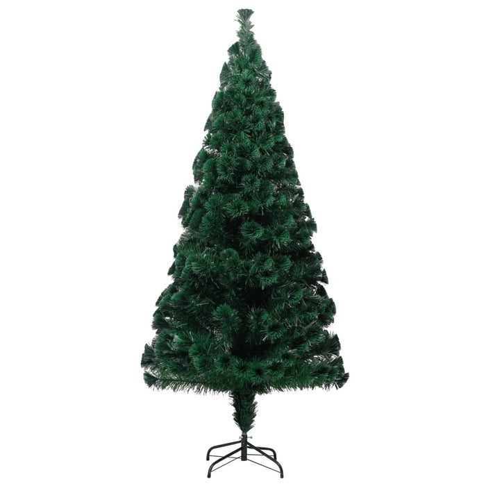 Artificial Christmas Tree with Stand 210cm Fibre Optic LED Lights Xmas Green