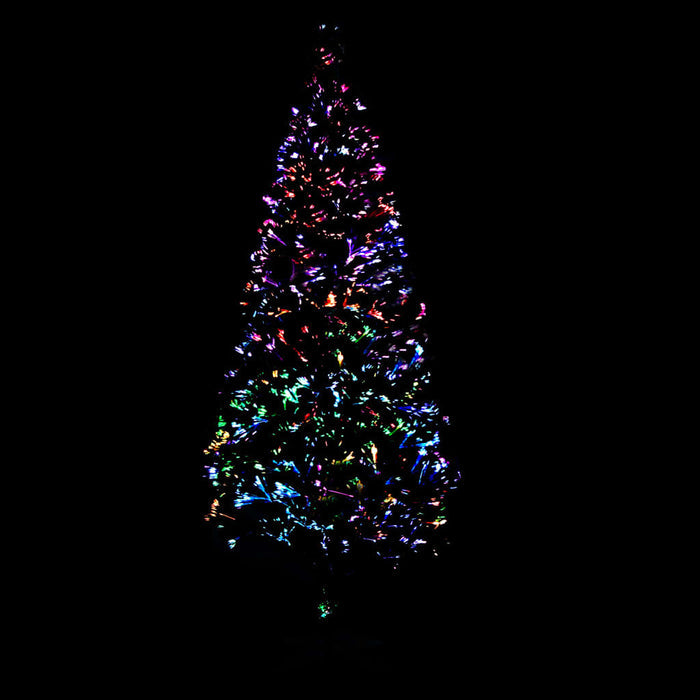 Artificial Christmas Tree with Stand 210cm Fibre Optic LED Lights Xmas Green