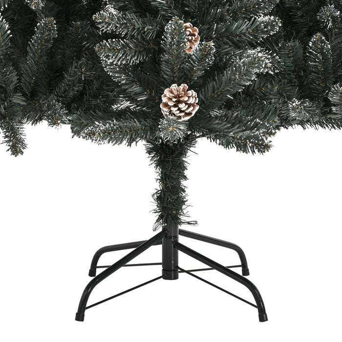 Artificial Christmas Tree with Stand Hinged PVC Steel Green 180cm