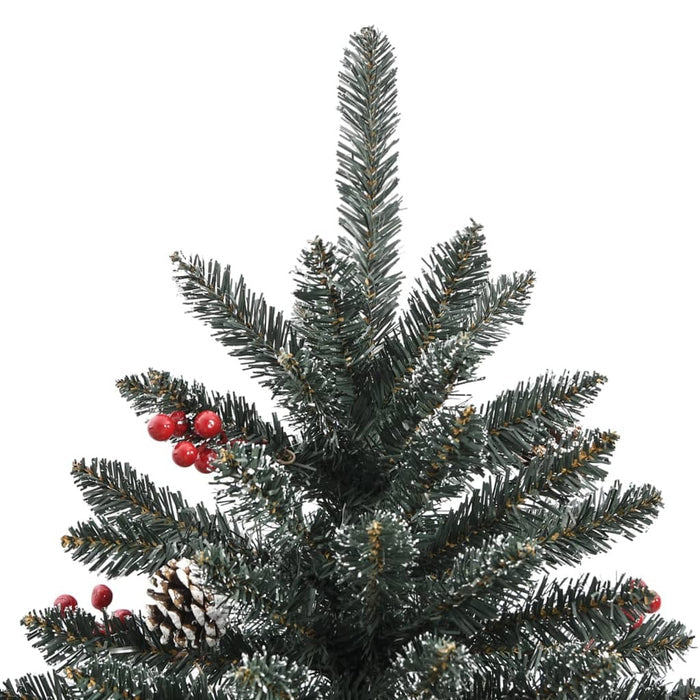 Artificial Christmas Tree with Stand Hinged PVC Steel Green 180cm