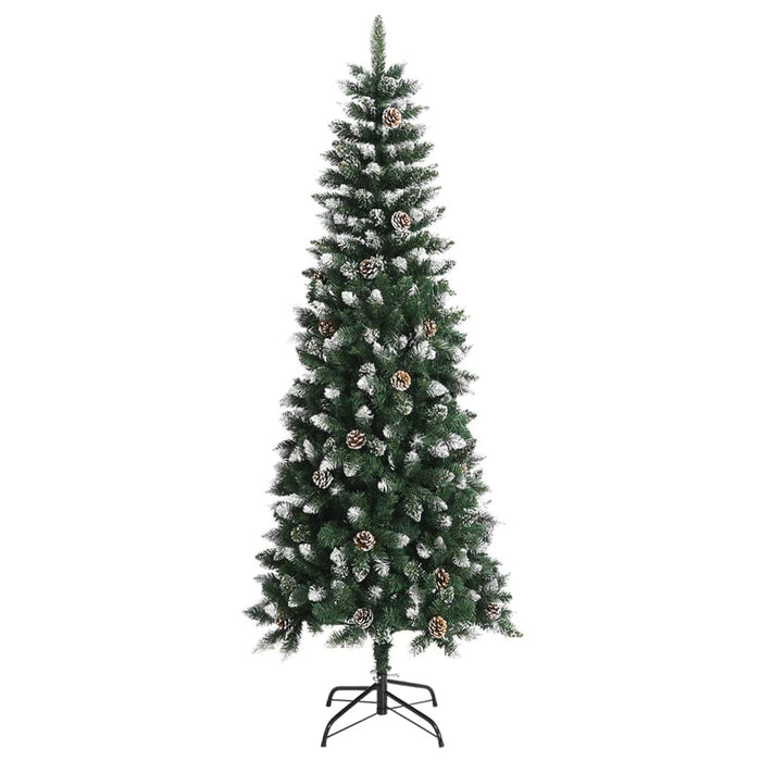 Artificial Christmas Tree with Stand Hinged PVC Steel Green 240cm