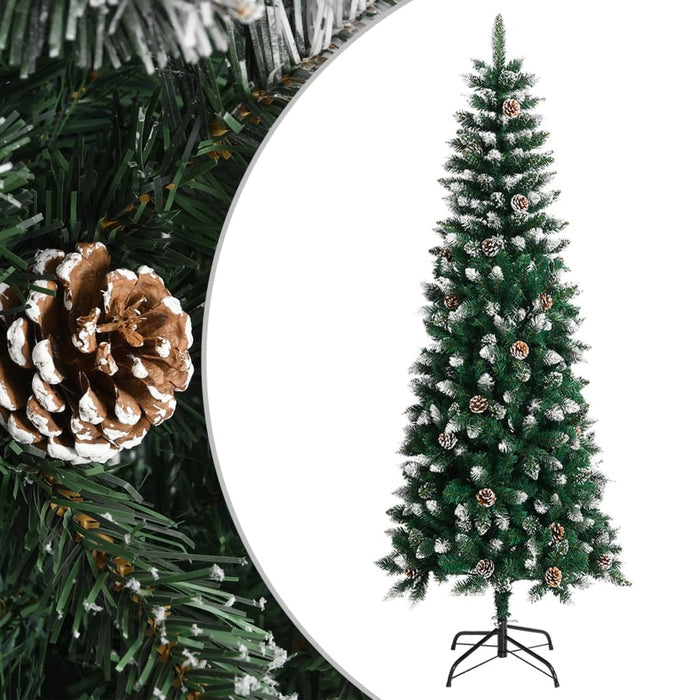 Artificial Christmas Tree with Stand Hinged PVC Steel Green 240cm