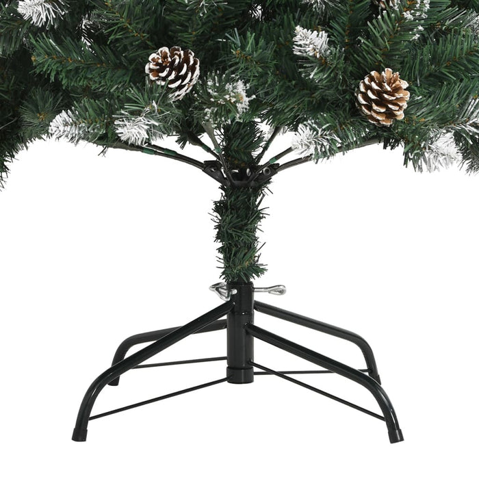 Artificial Christmas Tree with Stand Hinged PVC Steel Green 240cm