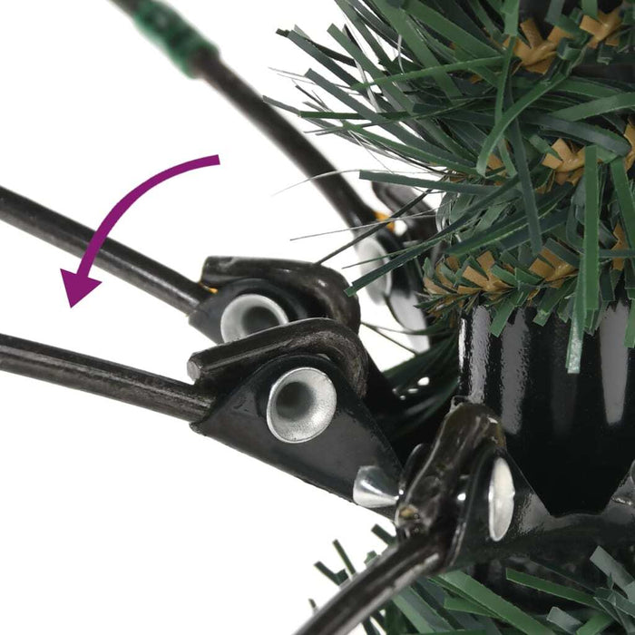 Artificial Christmas Tree with Stand Hinged PVC Steel Green 240cm