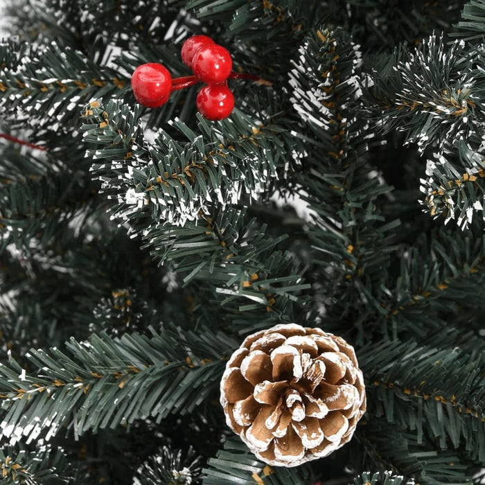 Artificial Christmas Tree with Stand Hinged PVC Steel Green 240cm