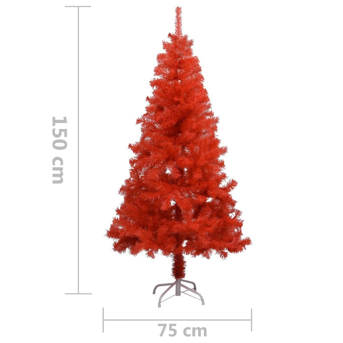 Artificial Christmas Tree with Stand Red 150 cm PVC