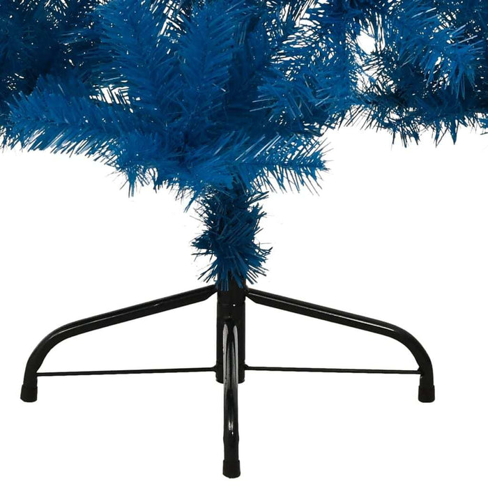Artificial Half Christmas Tree with Stand Blue PVC Steel 240cm