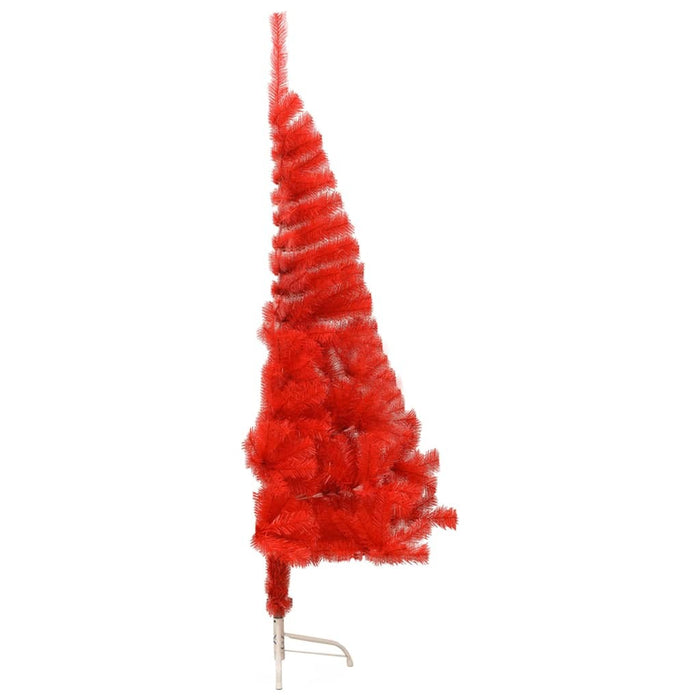 Artificial Half Christmas Tree with Stand Red 120 cm PVC