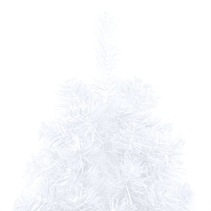 Artificial Half Pre-lit Christmas Tree with Ball Set White 240 cm