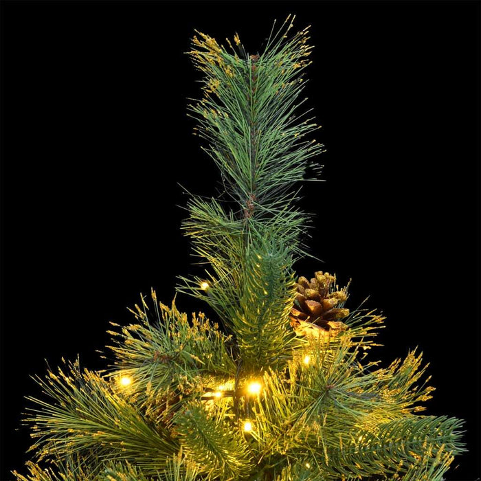 Artificial Hinged Christmas Tree 120cm LED Lights PE Tips Indoor Xmas Green