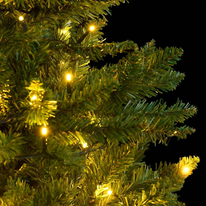 Artificial Hinged Christmas Tree 150cm LED Lights Foldable Branches Xmas Decor