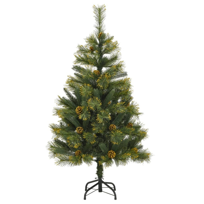 Artificial Hinged Christmas Tree 150cm LED Lights Foldable Branches Xmas Green