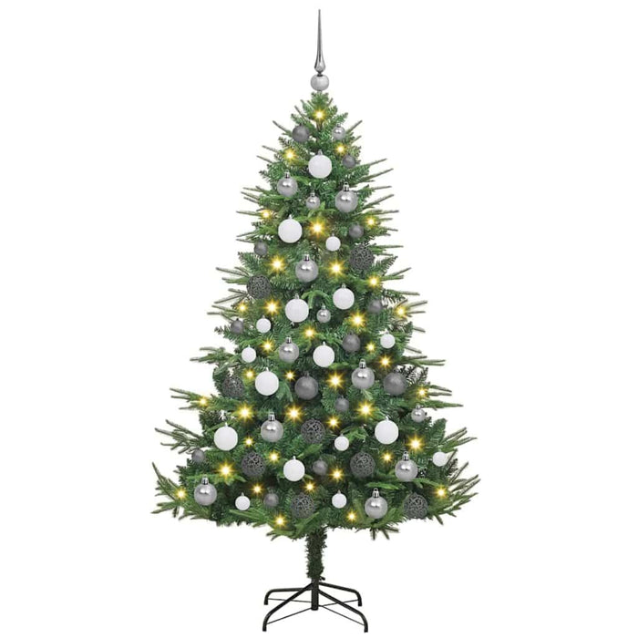Artificial Pre-lit Christmas Tree with Ball Set Green 180 cm